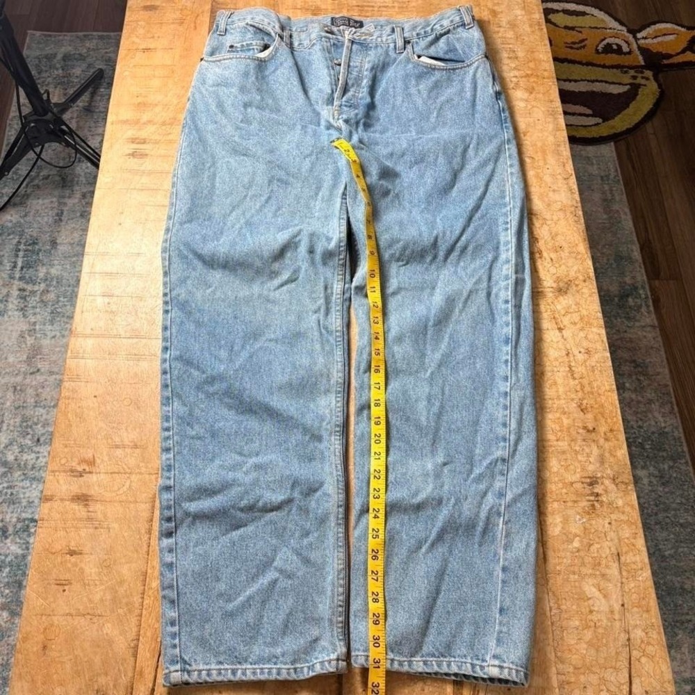 Vintage Old Navy button fly, wide leg, light wash baggy jeans Size 38" (0179)